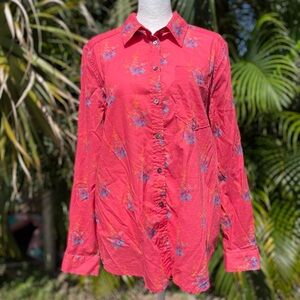 Sundance Floral Button Down Shirt Size Small